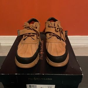 Tan Nubuck leather polo boots - short